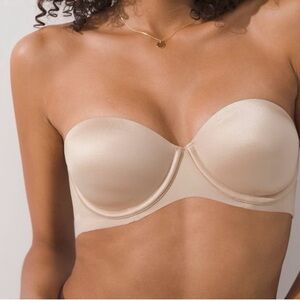 Soma Vanishing Strapless Bra Soft Tan Size 34 D